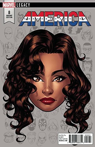 AMERICA #8 HEADSHOT VARIANT MARVEL  NM 1st PRINT