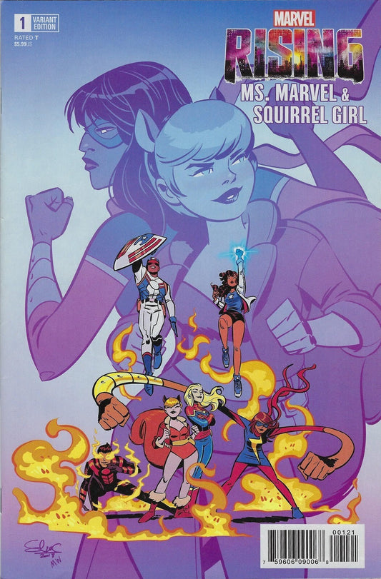 MARVEL RISING MS MARVEL SQUIRREL GIRL #1 CHARRETIER VARIANT NM- 1ST PRINT 2018