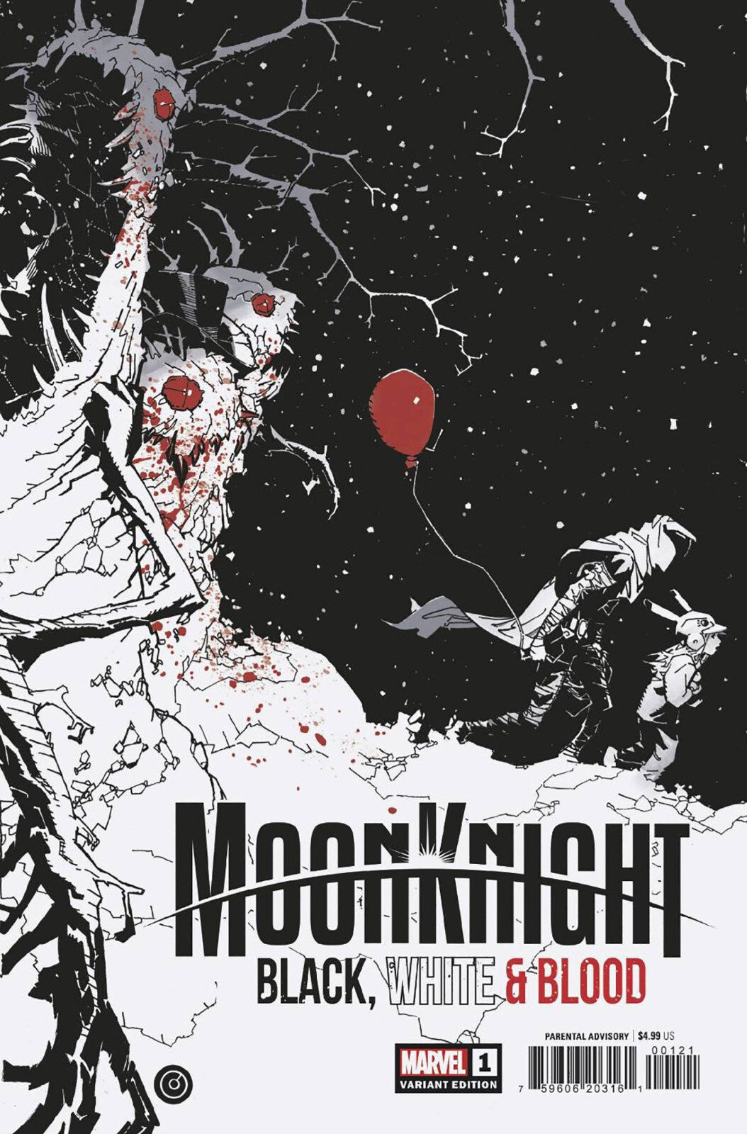 MOON KNIGHT BLACK WHITE BLOOD #1 NM FIRST PRINT BACHALO VARIANT MARVEL 2022