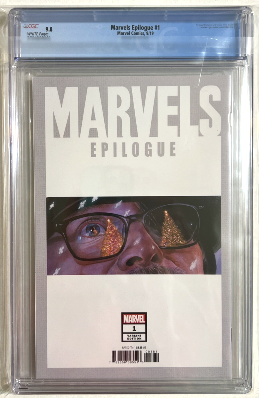 MARVELS EPILOGUE #1 CGC 9.8 COCKRUM VARIANT COVER 1:100 BUSIEK ALEX ROSS 2019