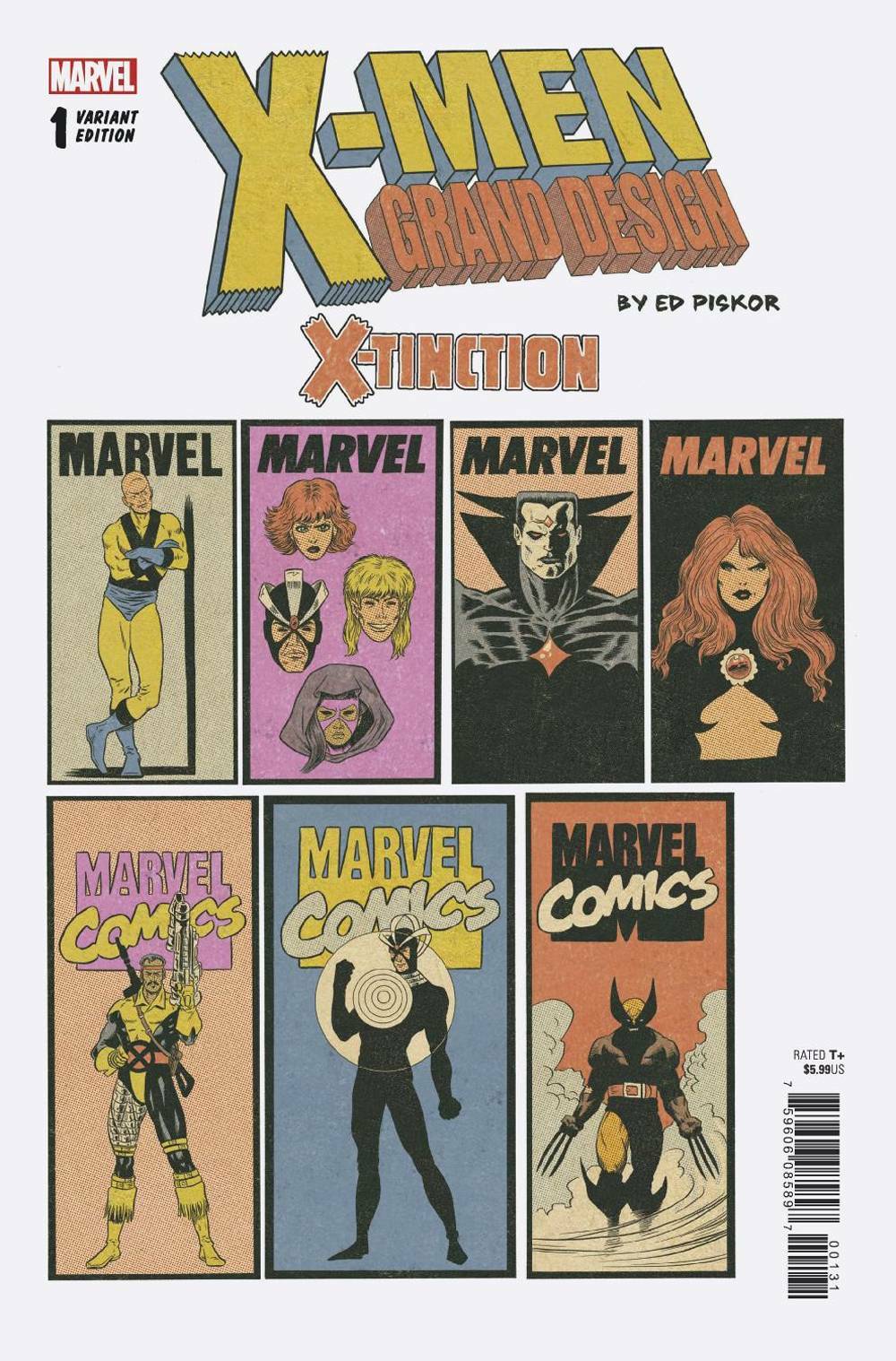 X-MEN GRAND DESIGN X-TINCTION #1 PISKOR CORNER BOX VA MARVEL NM 1ST PRINT 2019