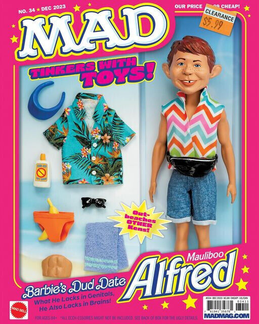 MAD MAGAZINE #34 DECEMBER 2023 BARBIE COVER TOYS ISSUE MAD #34