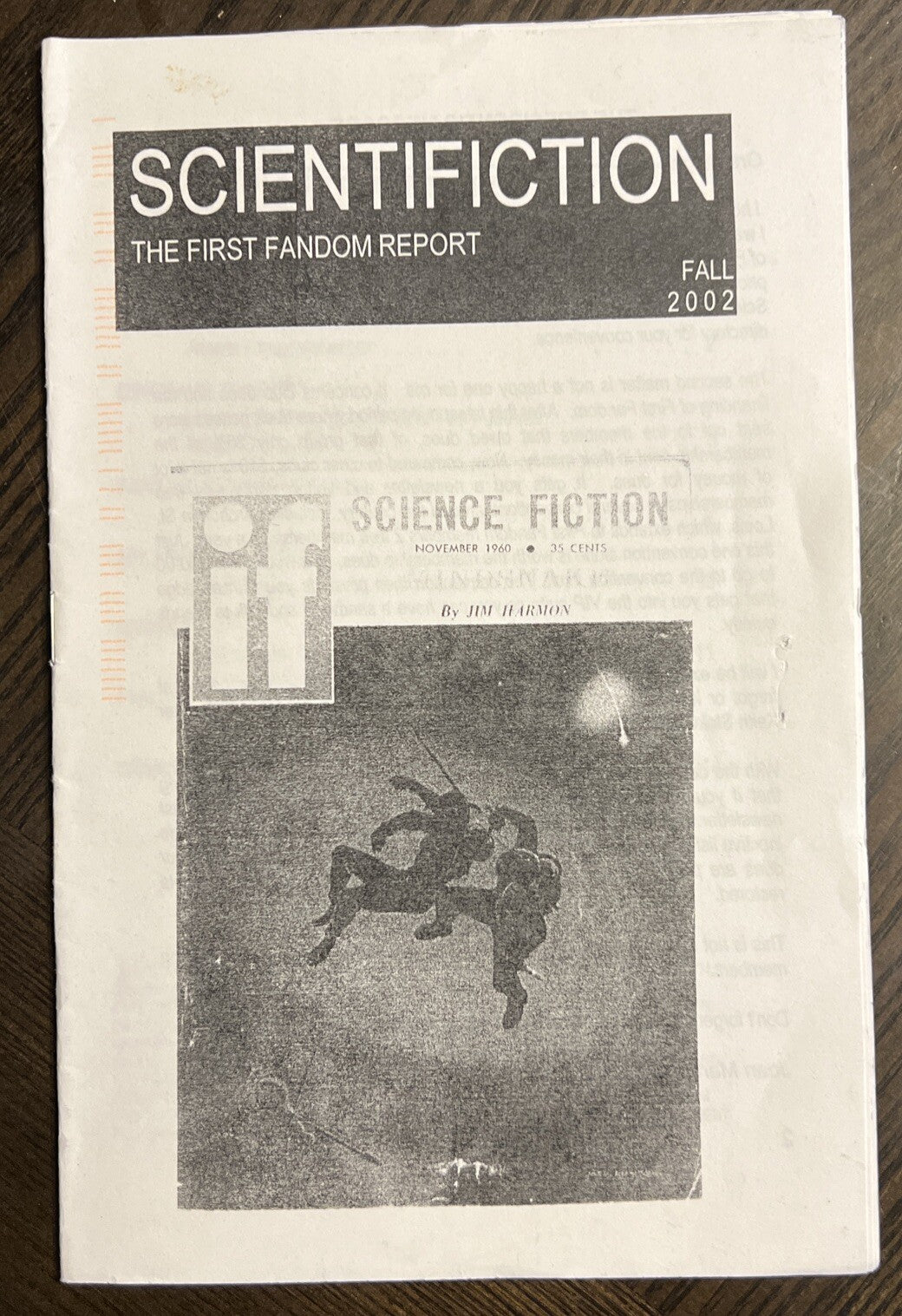 SCIENTIFICTION SCIENCE FICTION FANZINE FALL 2002 JIM HARMON BARBARA HARMON