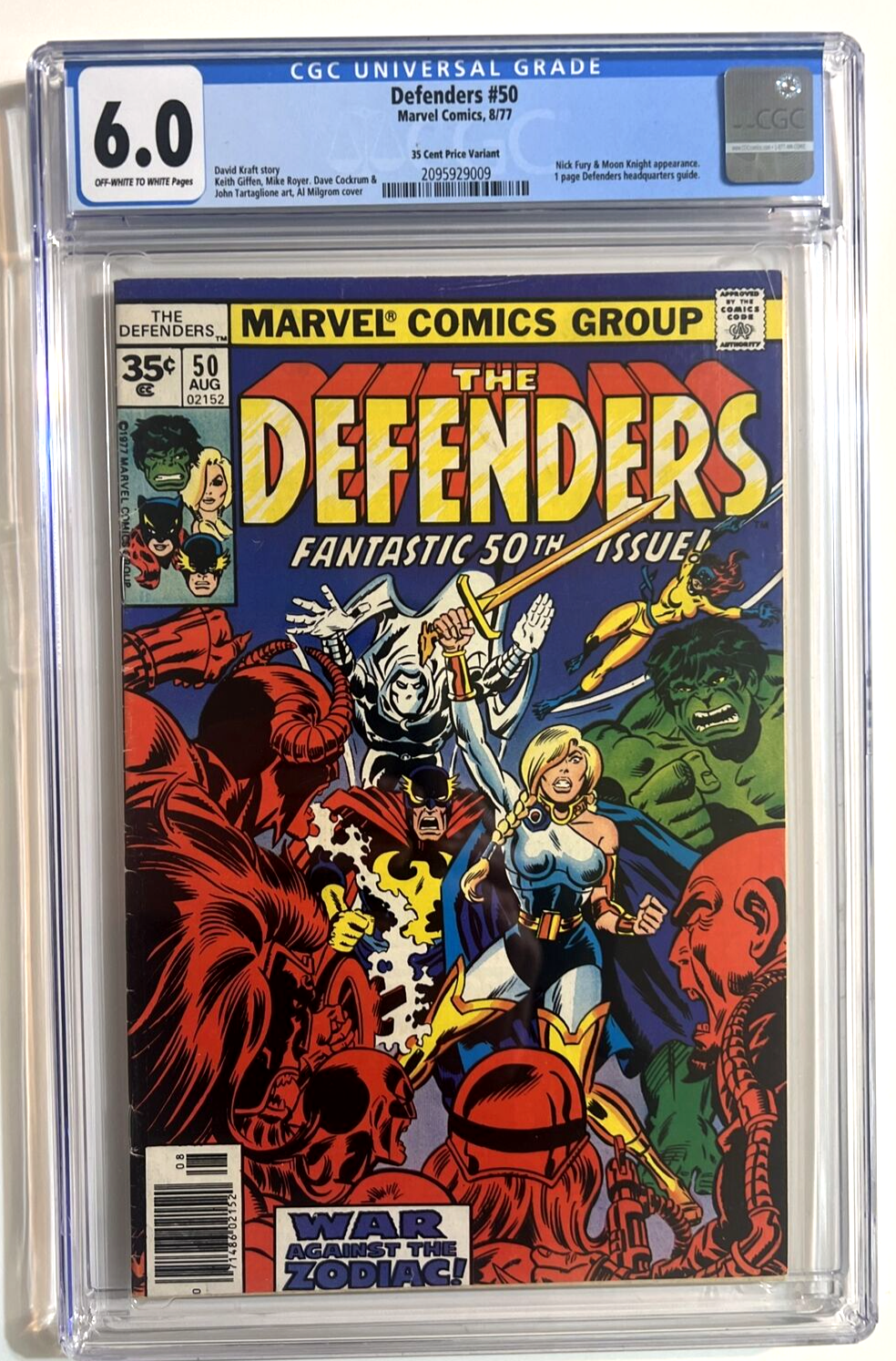 DEFENDERS #50 CGC 6.0 MARVEL COMICS 1977 BRONZE AGE 35 CENT VARIANT