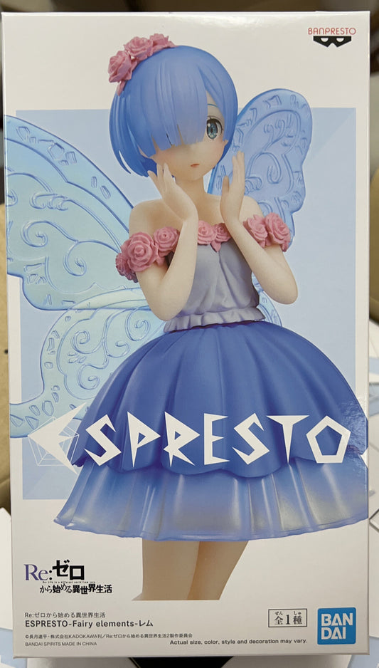 Banpresto Re:Zero Starting Life in Another World Fairy Elements Rem Figure Cute!
