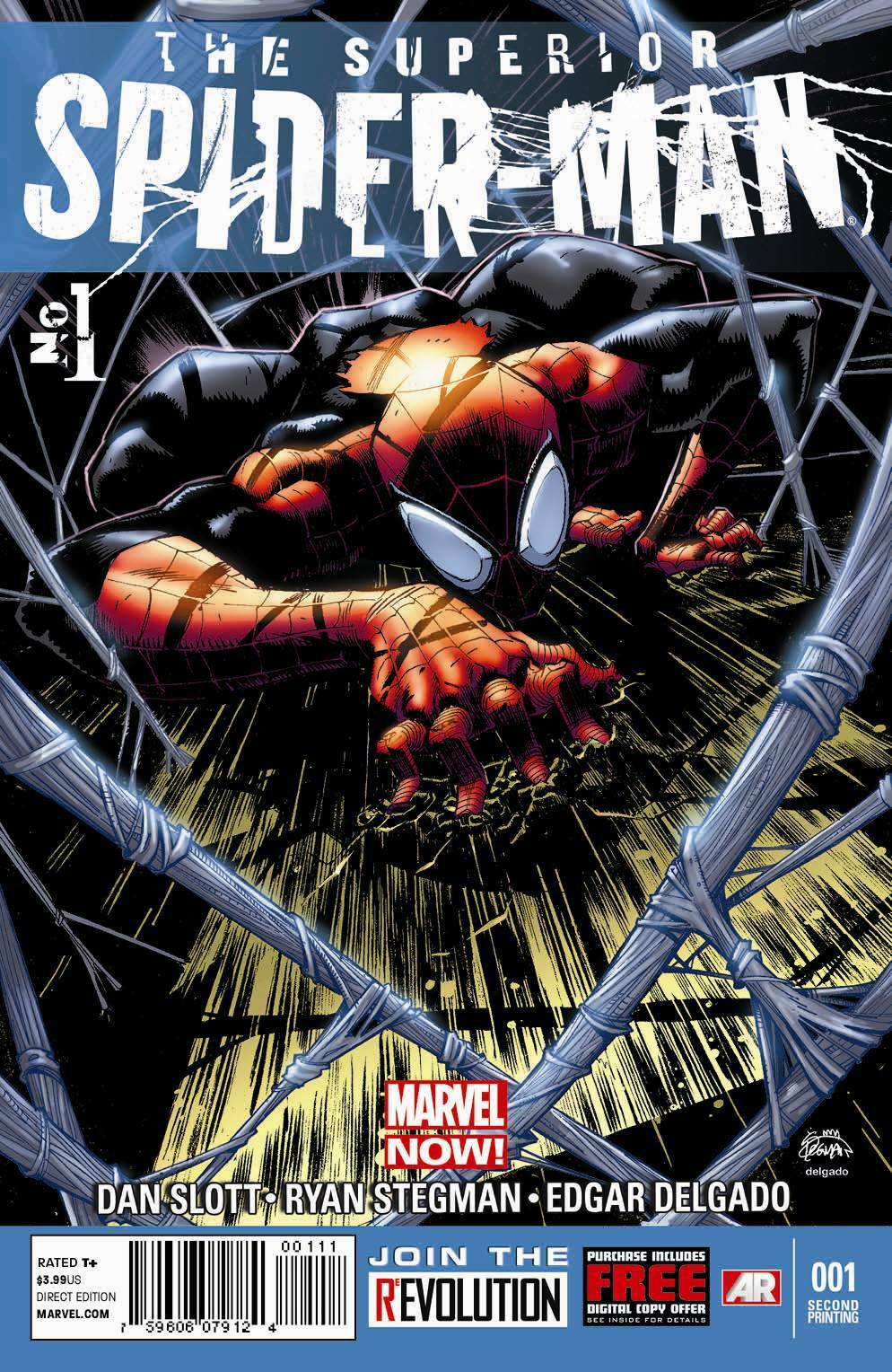 SUPERIOR SPIDER-MAN #1 DAN SLOTT NM 2ND PRINT 2013