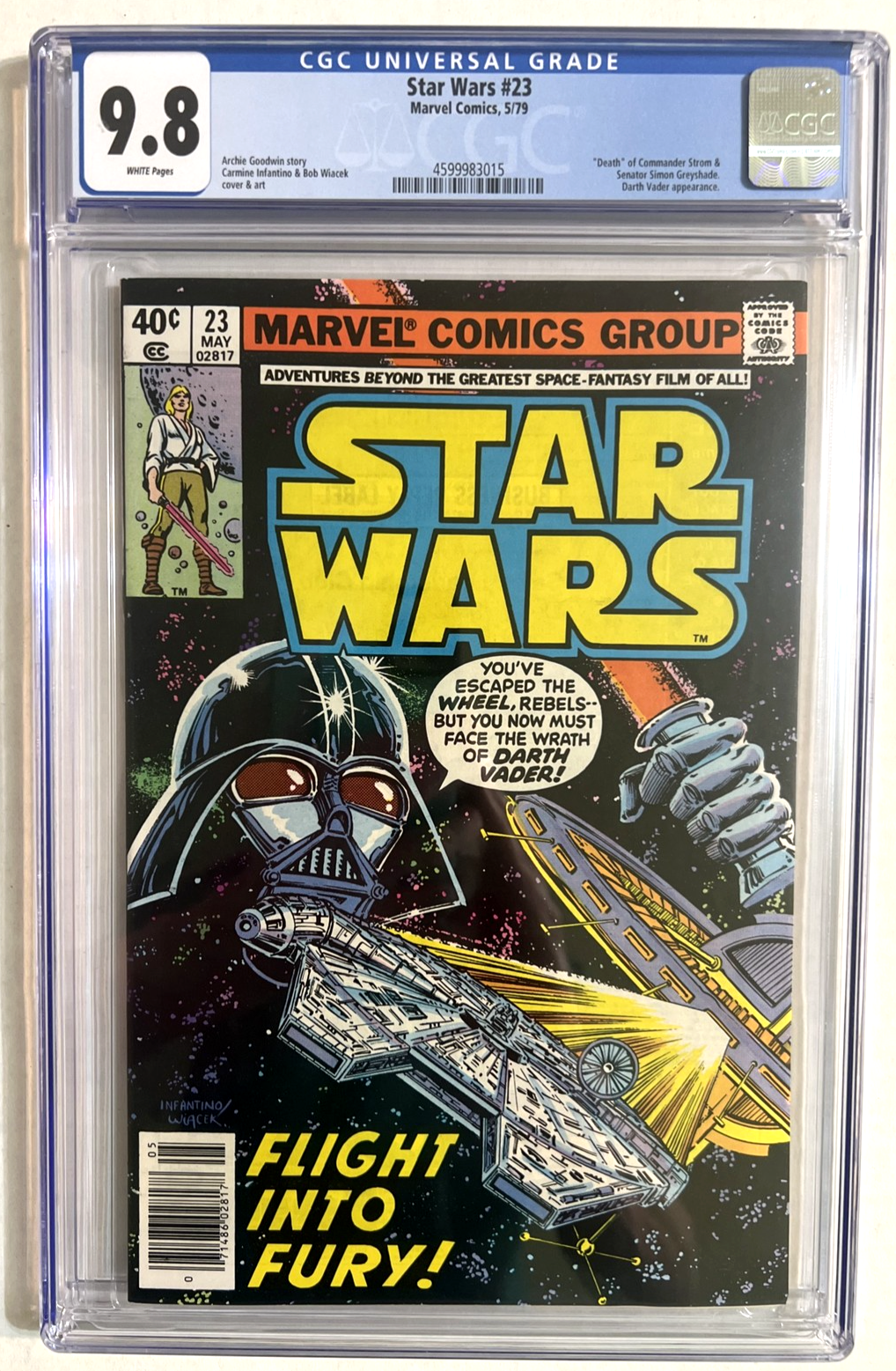 STAR WARS #23 CGC 9.8 MARVEL COMICS DARTH VADER COVER 1979 WHITE PAGES NEWSSTAND