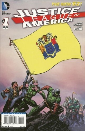 JUSTICE LEAGUE OF AMERICA #1 NEW JERSEY FLAG VARIANT COVER NM 1ST PRINT
