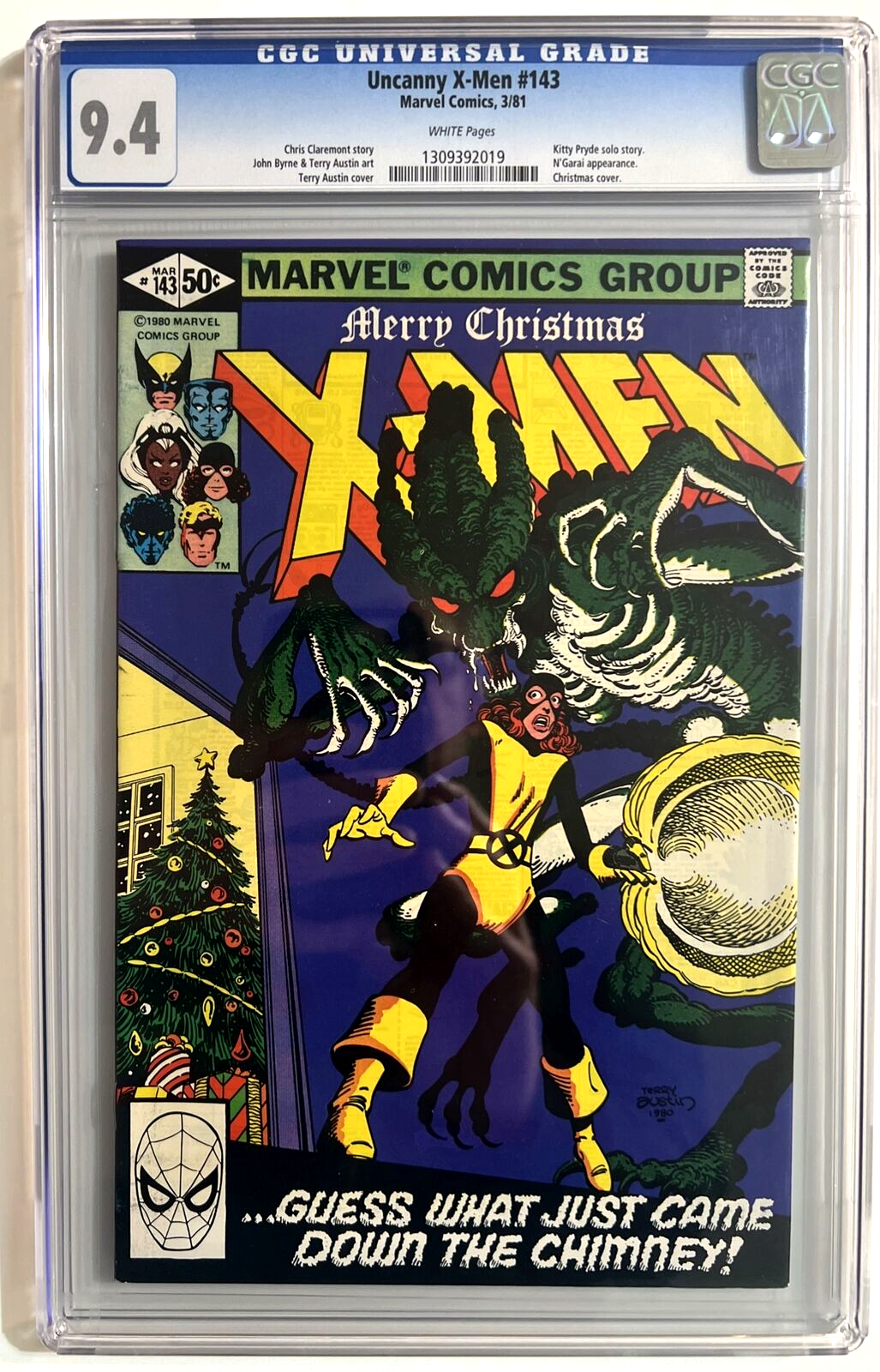 UNCANNY X-MEN #143 CGC 9.4 MARVEL COMICS 1981 KITTY PRYDE SOLO STORY BYRNE