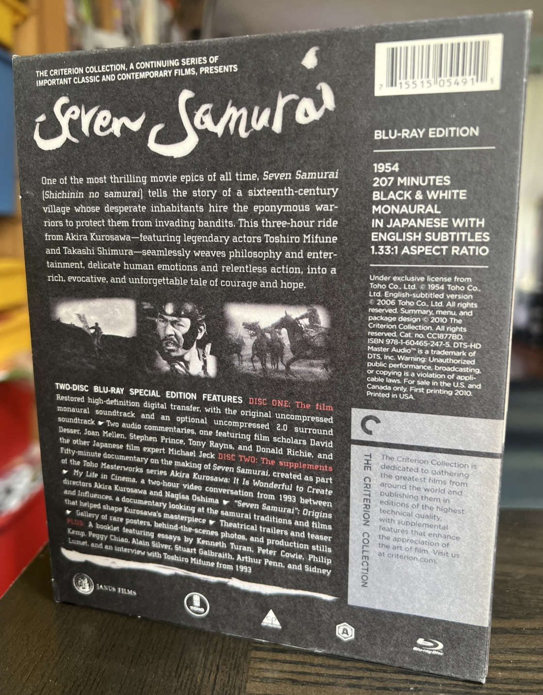 Seven Samurai Criterion Collection Blu-Ray 1954 Akira Kurosawa 2-Disc Box Set