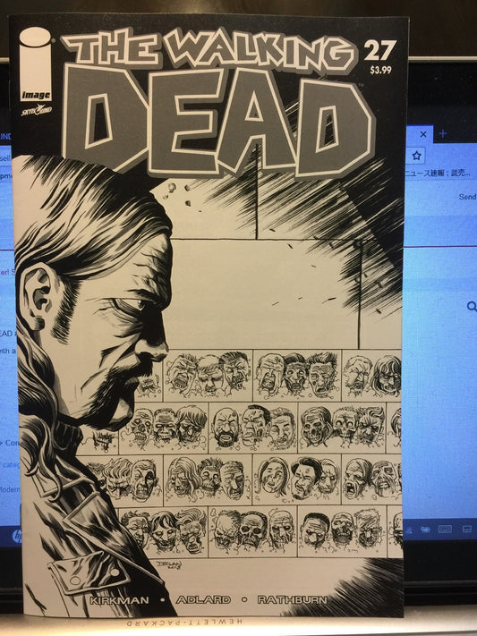 WALKING DEAD #27 15TH ANNIVERSARY BLIND BAG SHALVEY BLACK WHITE LOGO VARIANT NM