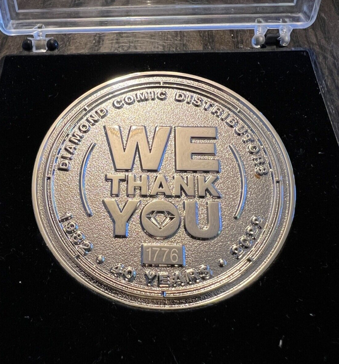 DIAMOND COMICS 40th ANNIVERSARY RETAILER THANK YOU COLLECTIBLE COIN #1776