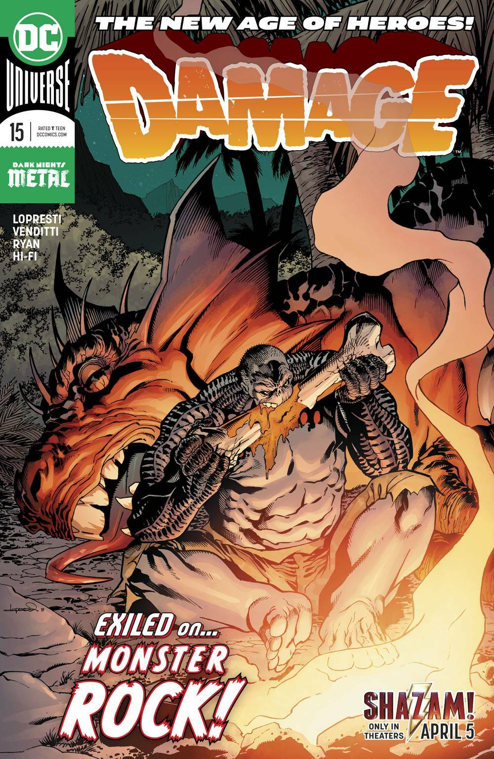 DAMAGE #15 MAIN COVER DC NM 1ST PRINT 2019