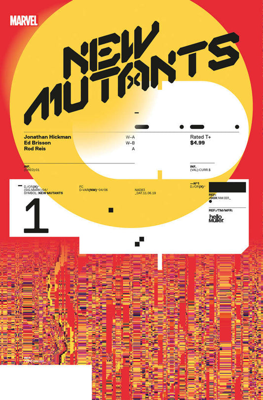 NEW MUTANTS #1 DESIGN VARIANT NM MARVEL 1ST PRINT 2019