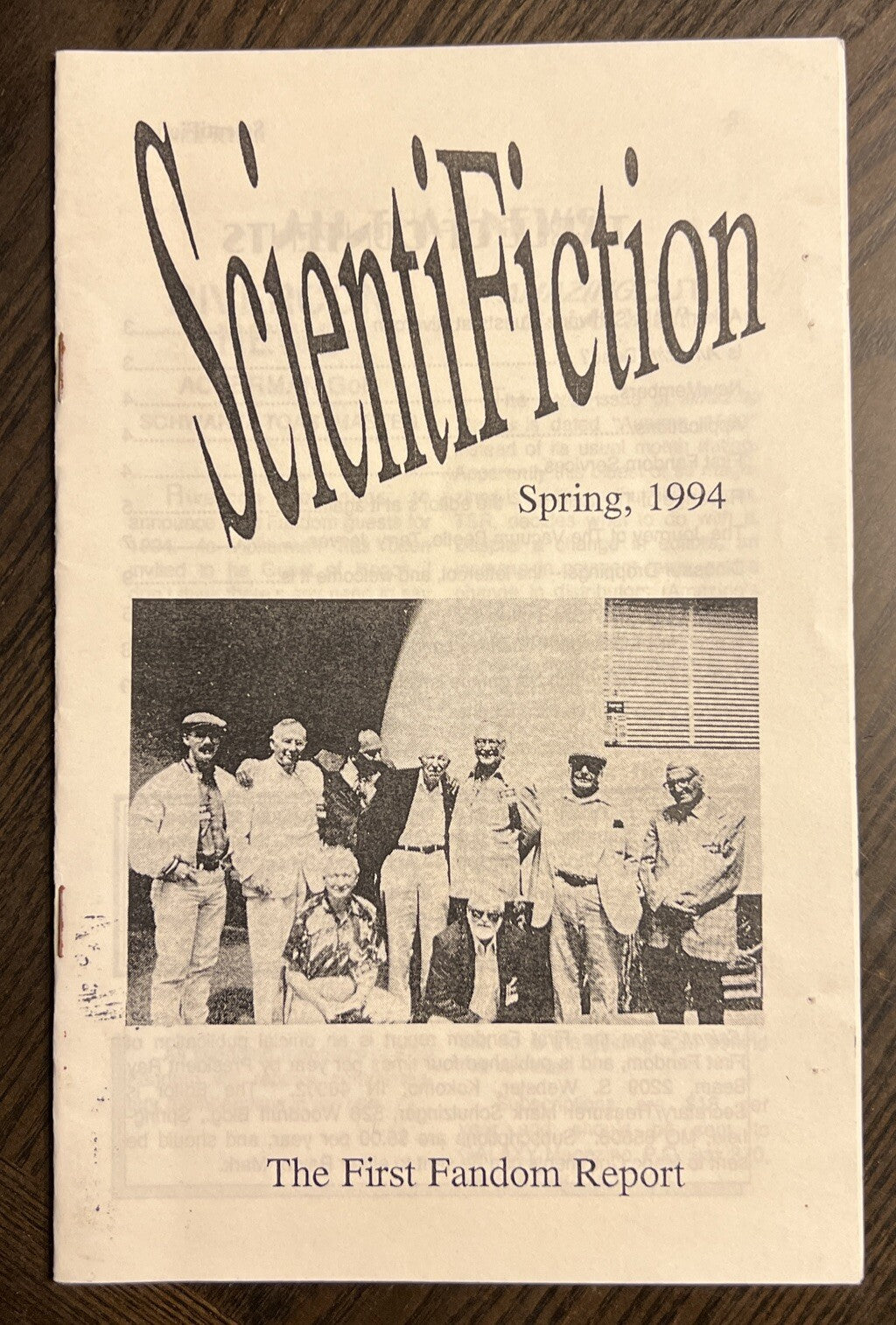 SCIENTIFICTION SCIENCE FICTION FANZINE SPRING 1994 RAY BEAM FORREST J ACKERMAN