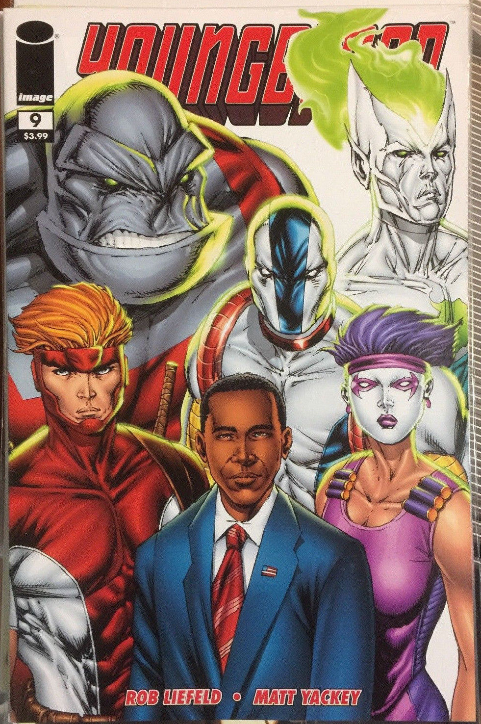 YOUNGBLOOD #9 IMAGE COMICS 2008 VF/NM OBAMA COVER AND STORY GRAPHIC VIOLENCE