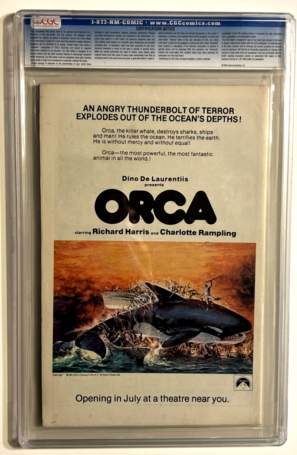 2001 SPACE ODYSSEY #10 CGC 7.5 35 CENT VARIANT MARVEL 1977 KIRBY MISTER MACHINE