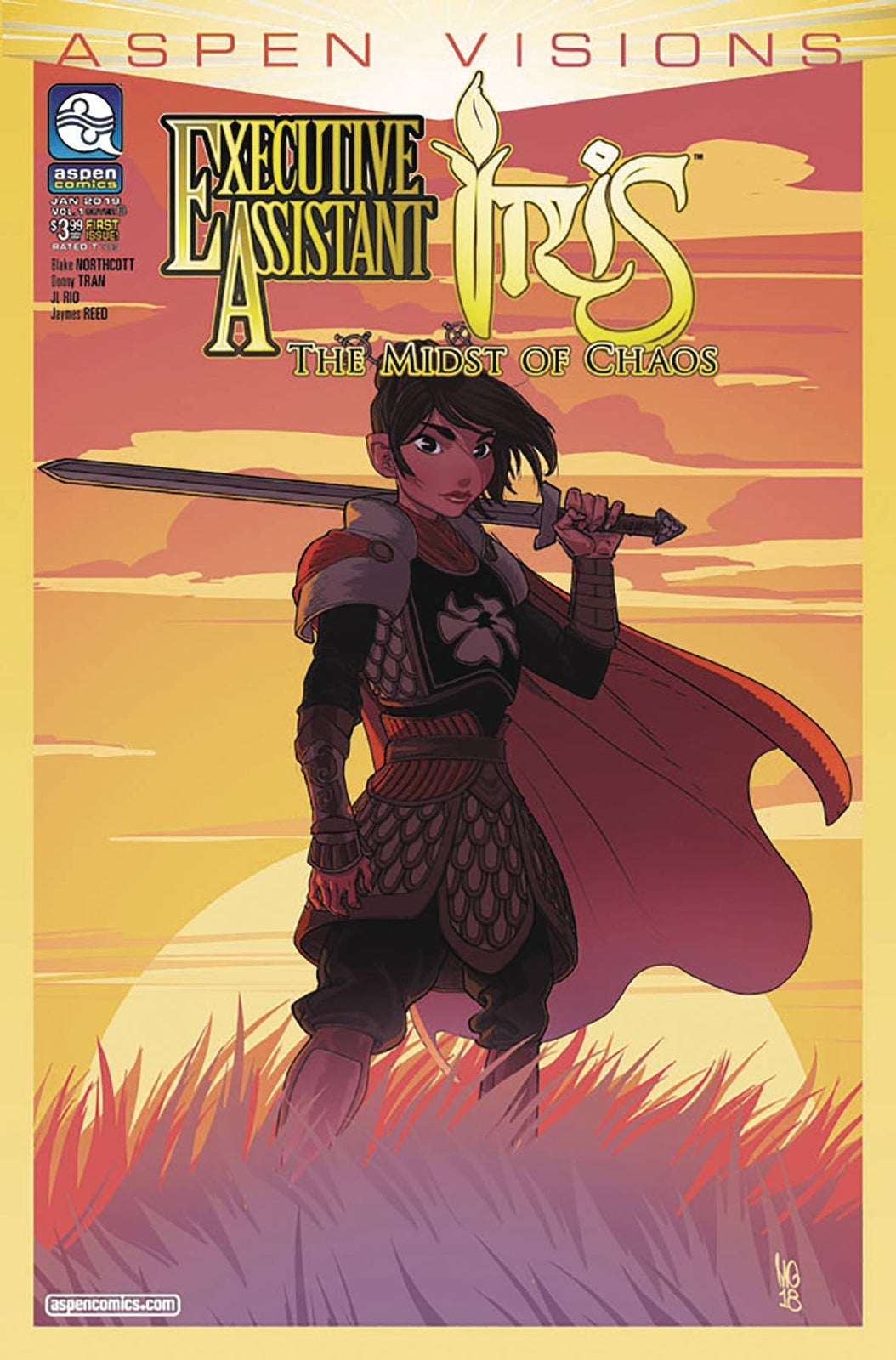 ASPEN VISIONS IRIS MIDST OF CHAOS #1 COVER B GUNNELL ASPEN NM 1ST PRINT 2019