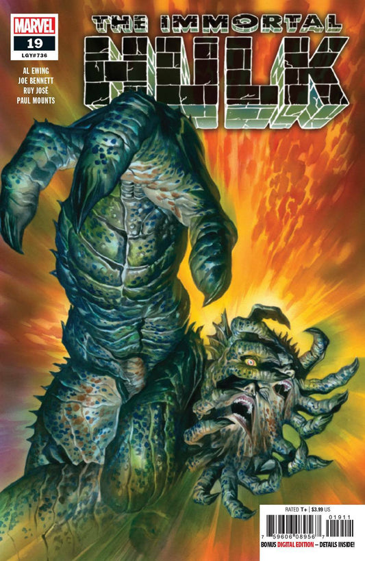 IMMORTAL HULK #19 AL EWING JOE BENNET NM 1ST PRINT MARVEL 2019 ALEX ROSS COVER