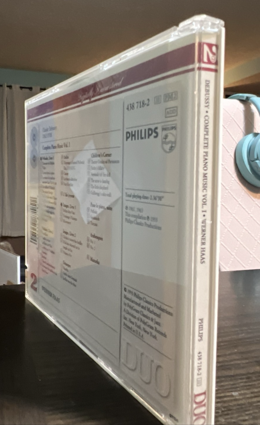 Debussy Complete Piano Music Volume 1 Philips 438 2 CD SET Werner Haas