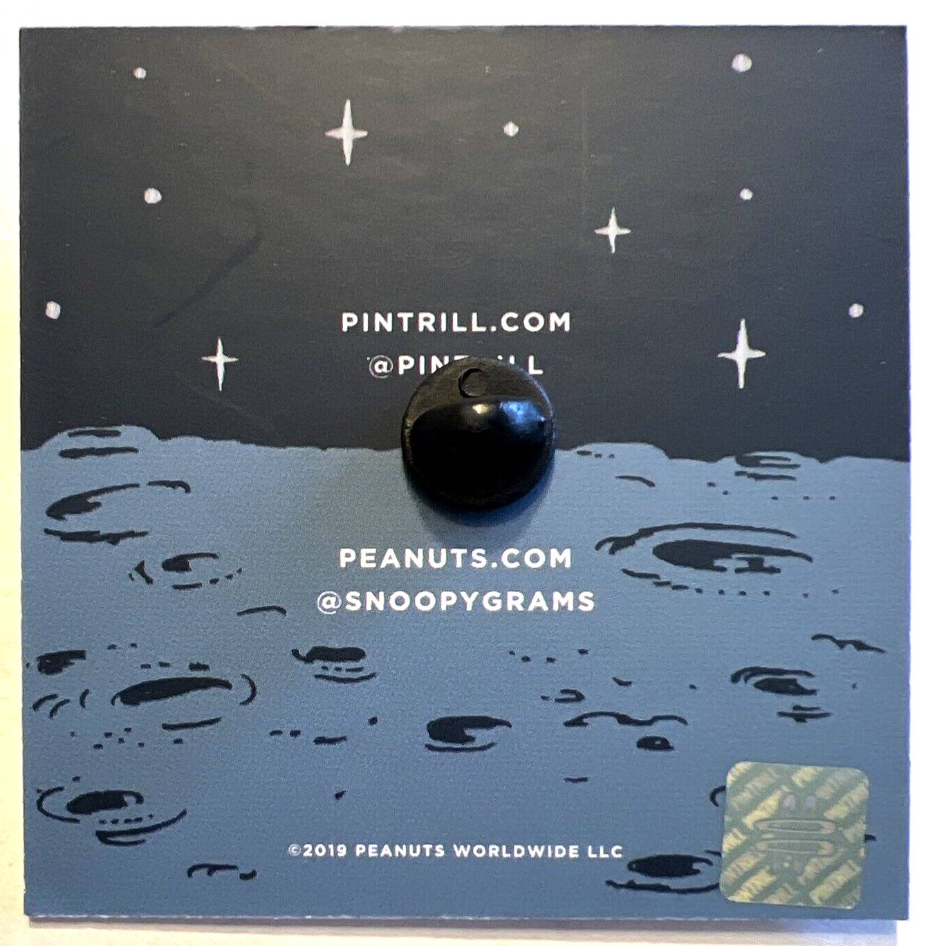 PEANUTS PINTRILL COLLECTIBLES WOODSTOCK ON THE MOON PIN NEW 2019