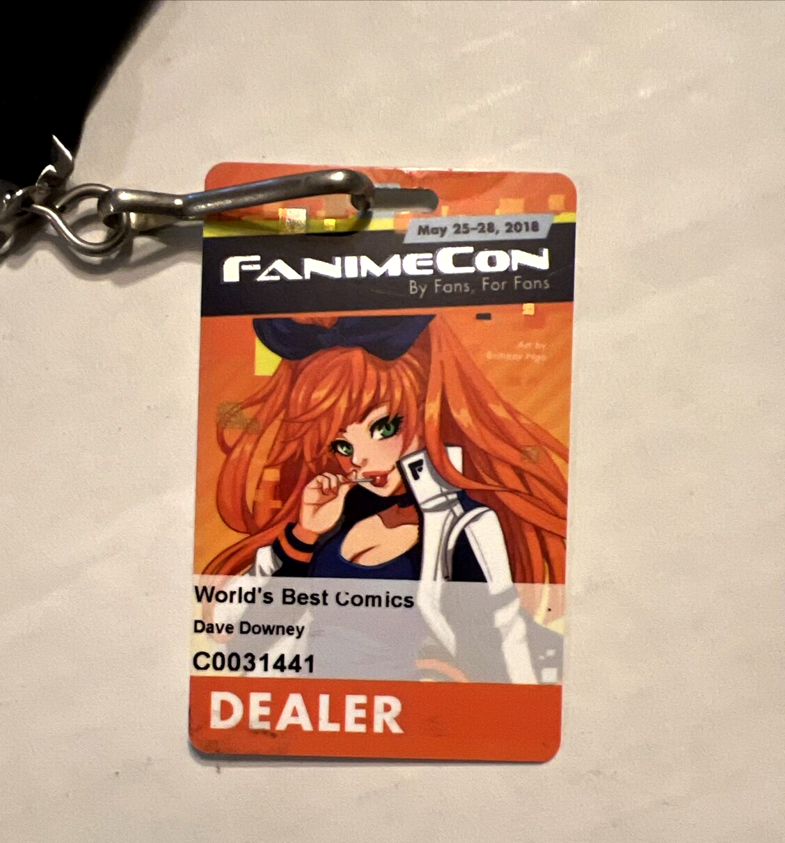 FANIME CONVENTION LANYARD AND PASS ANIME CON 2018 SAN JOSE CALIFORNIA