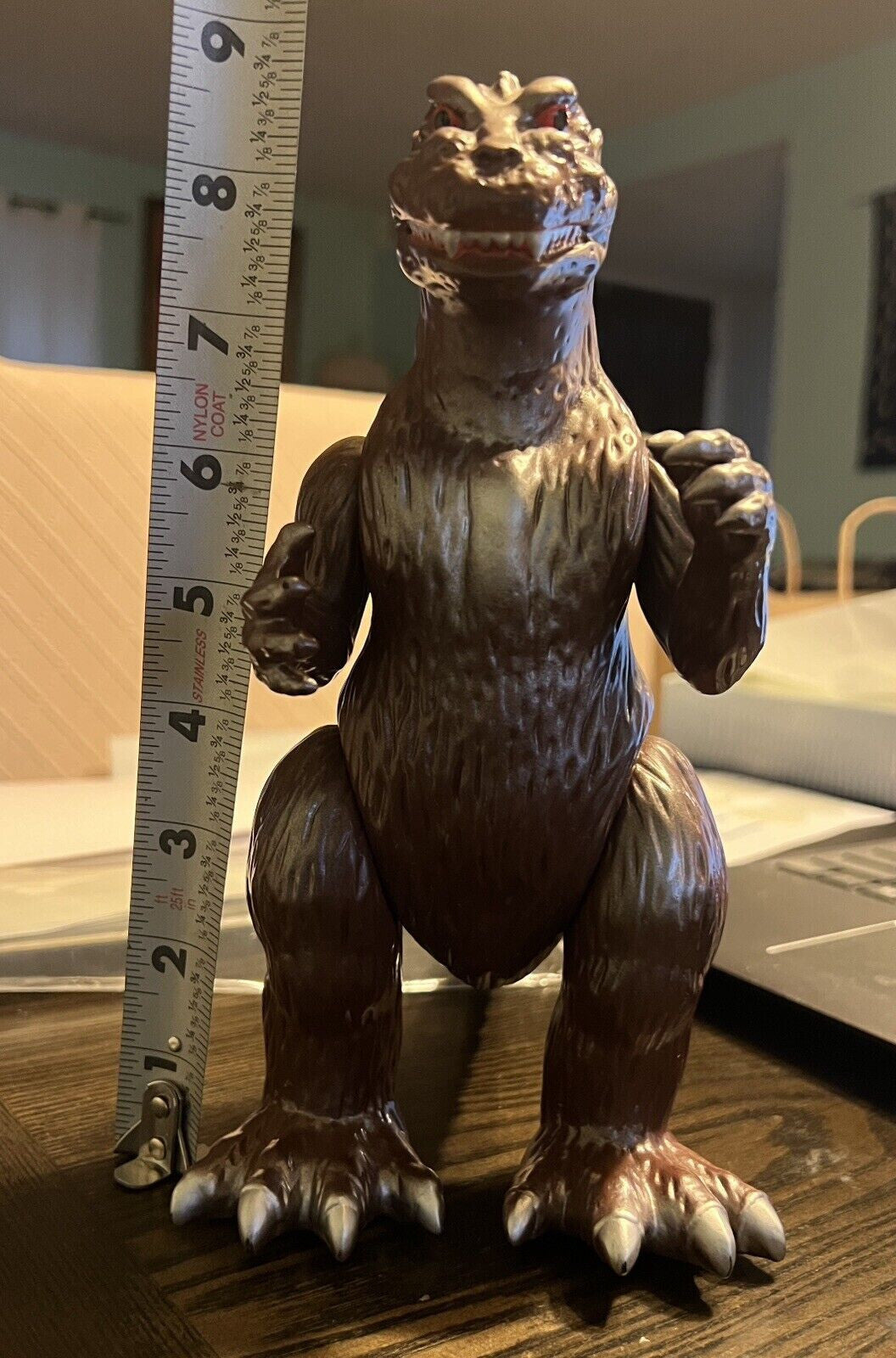 GODZILLA KAIJU MARMIT EARTHTONE BROWN VINYL 2004 USA SELLER 8.75" HIGH