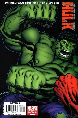 HULK #6 - VARIANT EDITION JEPH LOEB ED MCGUINNESS DEXTER VINES NM 1ST PRINT