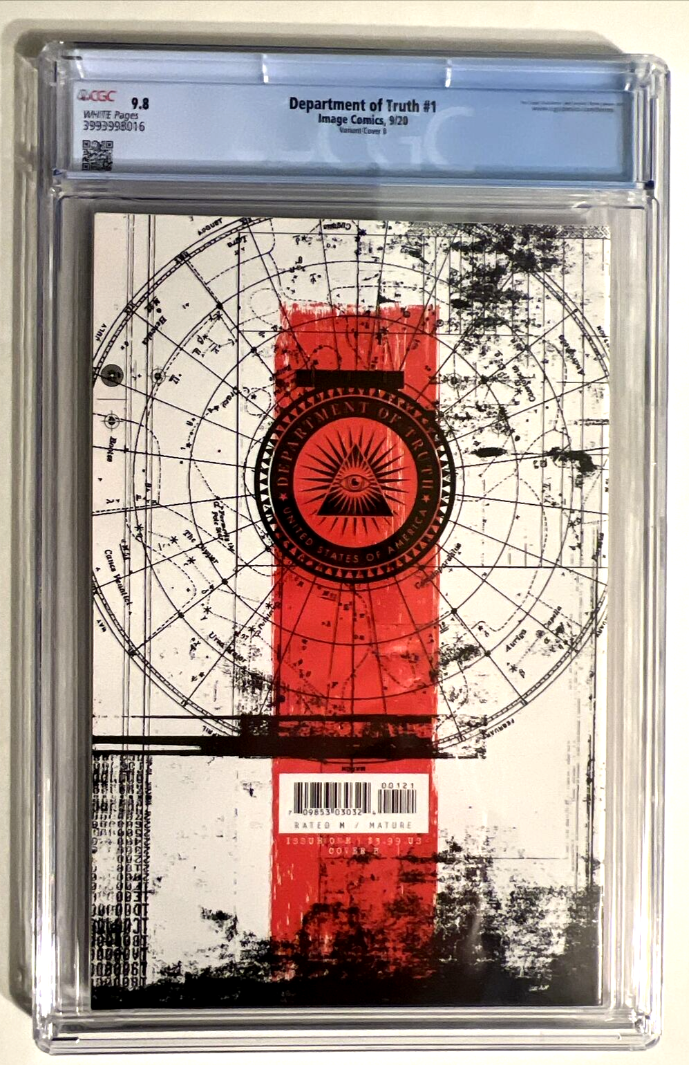 DEPARTMENT OF TRUTH #1 FRISON VARIANT COVER LADY IN RED 1st PRINT CGC 9.8 2020