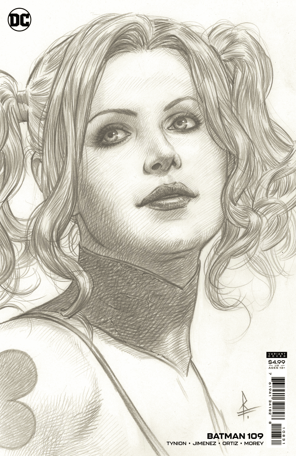 BATMAN #109 1:25 FEDERICI B&W HARLEY QUINN SKETCH VARIANT DC 2021 NM