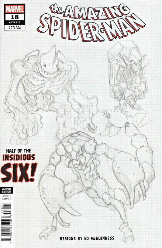 AMAZING SPIDER-MAN #18 INSIDIOUS SIX DESIGN COVER MARVEL COMICS NM 2023