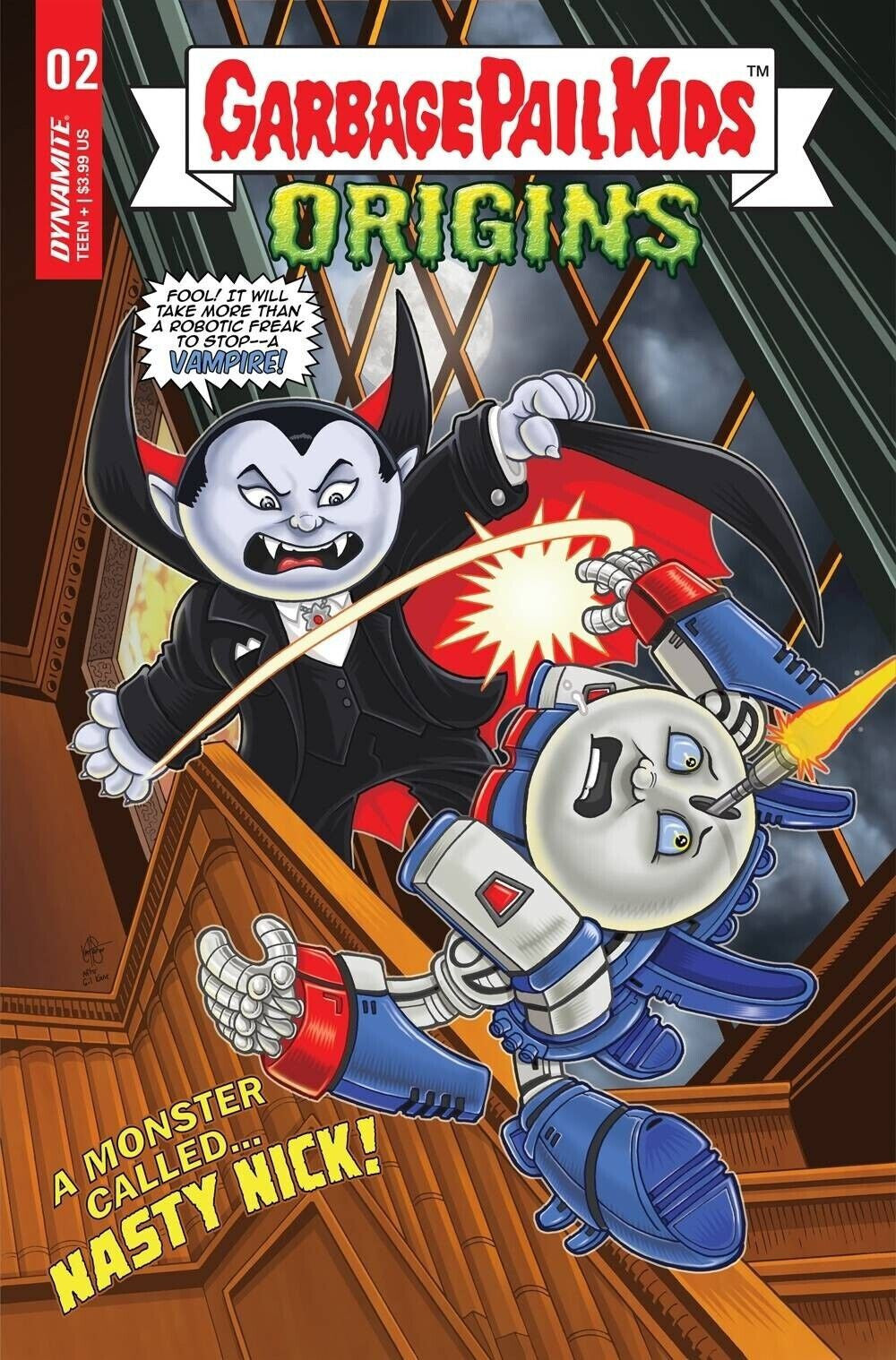 GARBAGE PAIL KIDS ORIGINS #2 COVER J HAESER ORIGINAL DYNAMITE COMICS 2022 NM