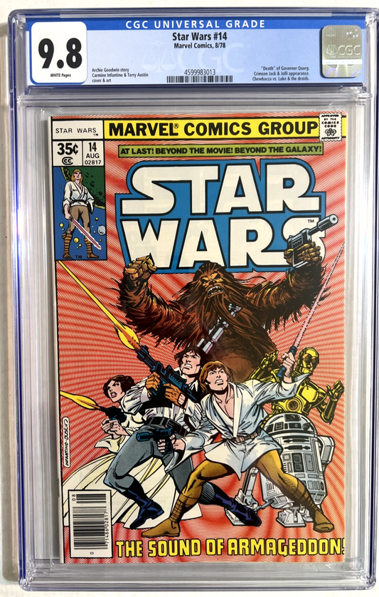 STAR WARS #14 CGC 9.8 MARVEL COMICS 1978 WHITE PGS 35¢ W/UPC 1st PRINT