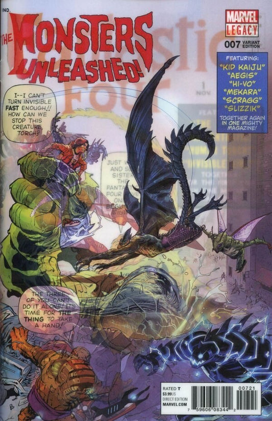 MONSTERS UNLEASHED #7 MORA LENTICULAR VARIANT NM 1ST PRINT MARVEL COMICS 2017