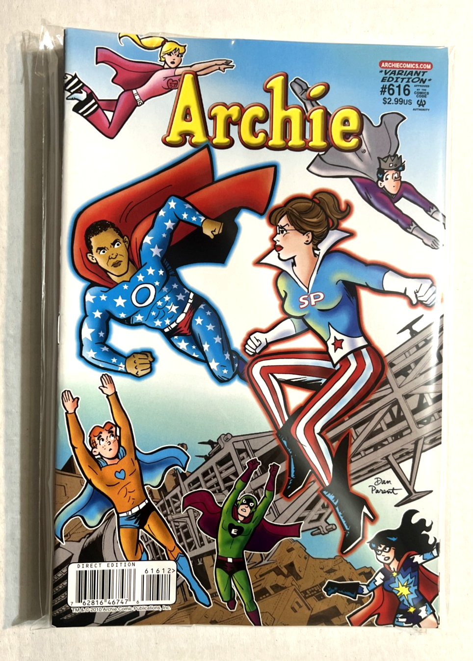 ARCHIE #616 BARACK OBAMA SARAH PALIN VARIANT DAN PARENT 10 PACK VFN+ 2011