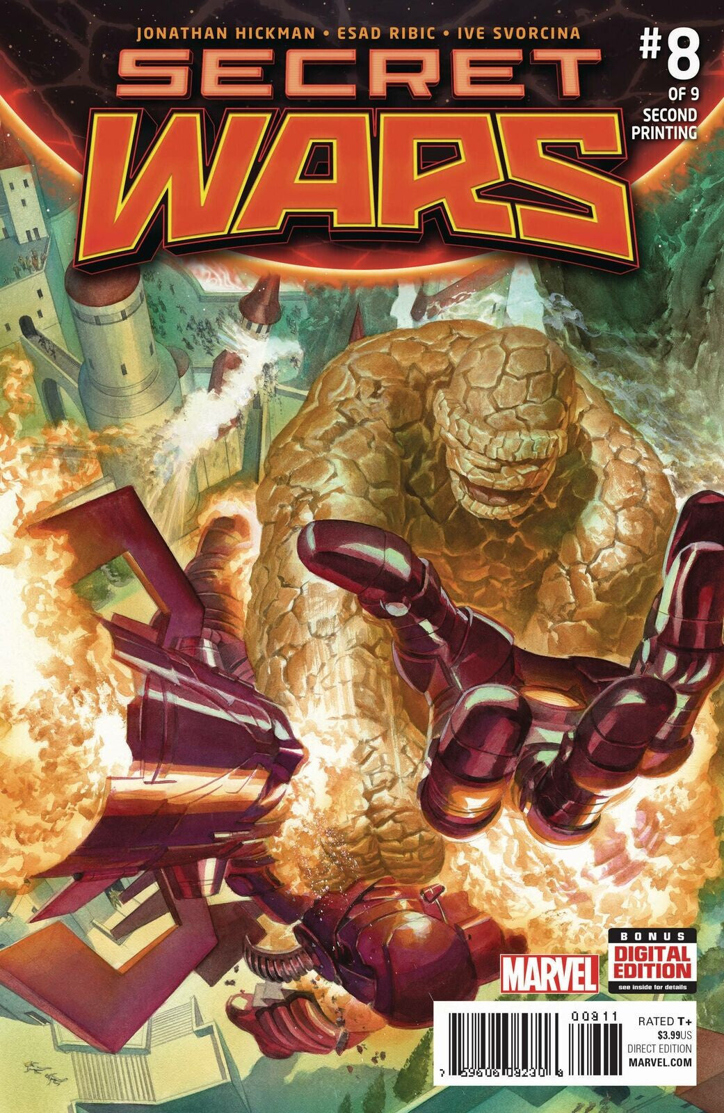 SECRET WARS #8 2nd PRINT VARIANT ALEX ROSS COVER 2015 NM