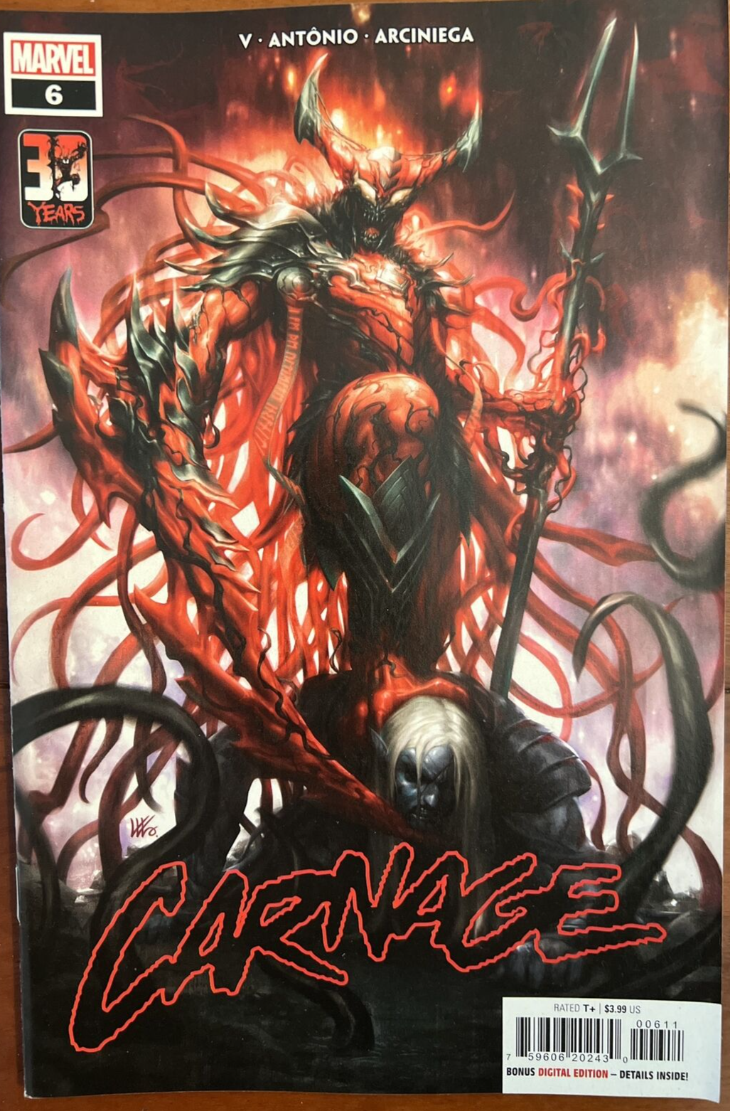 CARNAGE #6 KENDRICK LIM MAIN COVER MARVEL COMICS 2022 NM
