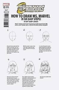 CHAMPIONS #13 ZDARSKY HOW TO DRAW VARIANT LEG MARVEL NM 1st PRINT