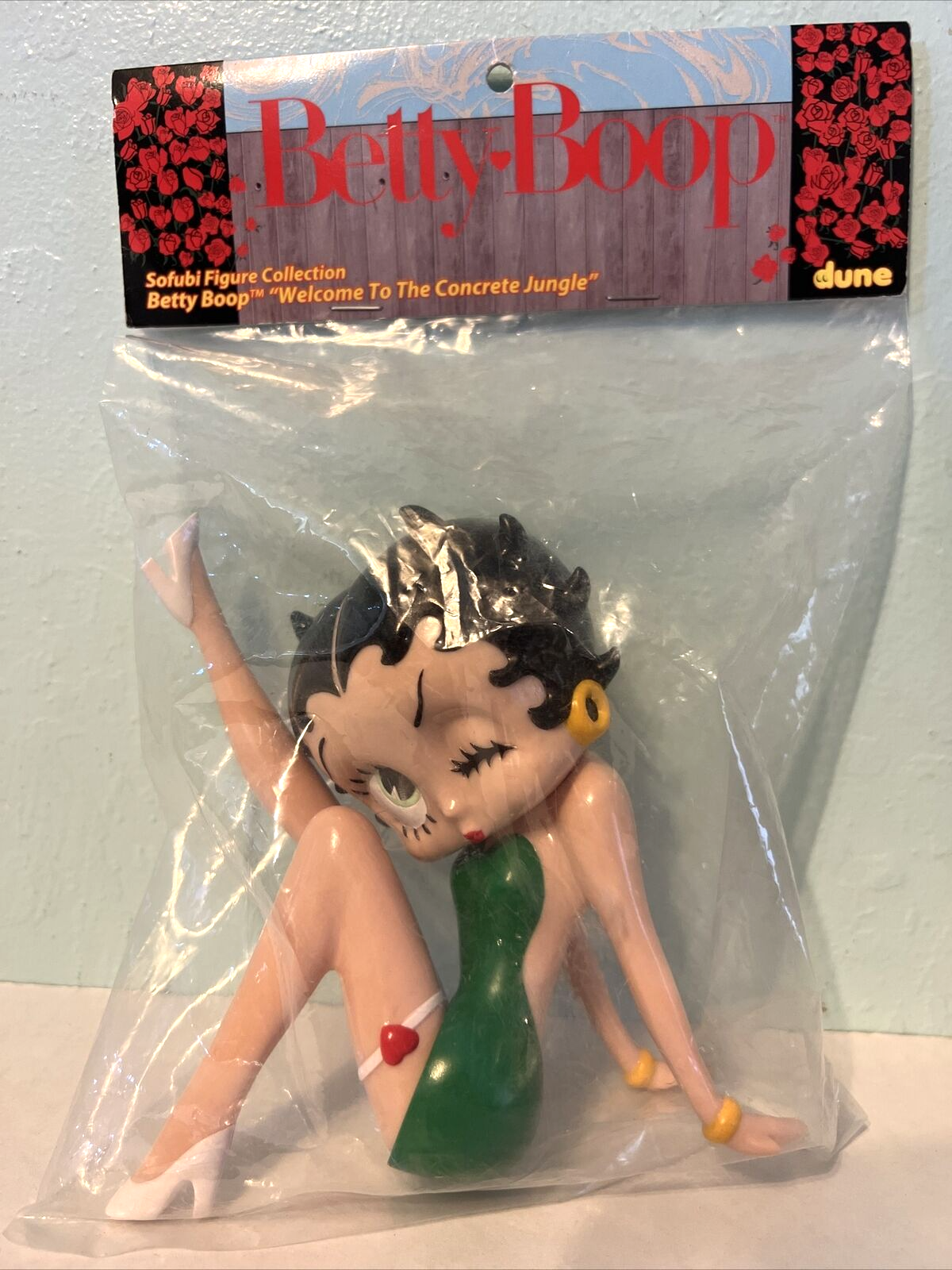BETTY BOOP GREEN DRESS SOFT VINYL FIGURE DUNE JAPAN 2019