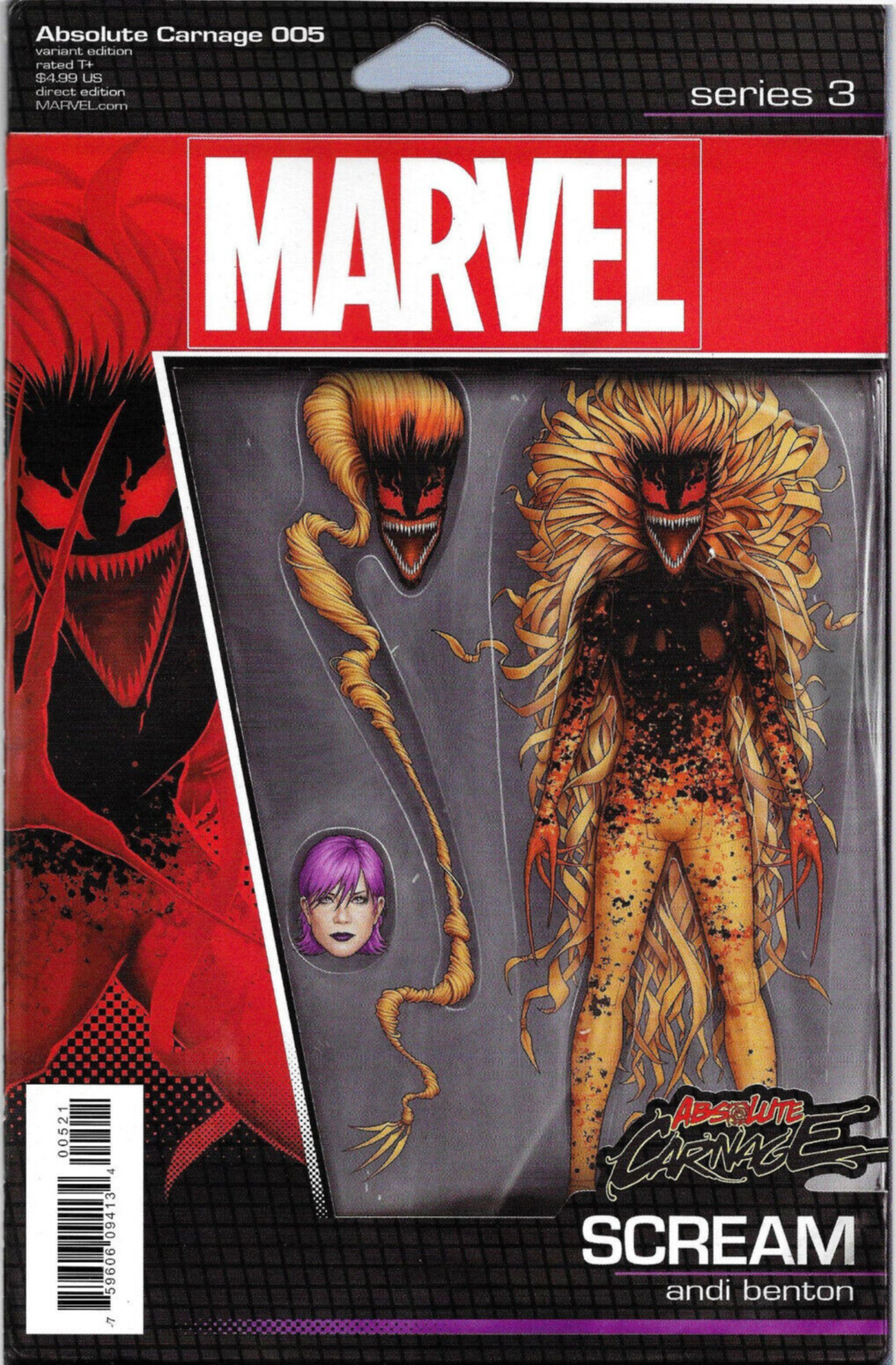 ABSOLUTE CARNAGE #5 CHRISTOPHER ACTION FIGURE VARIANT COMIC (NOT A TOY!) NM
