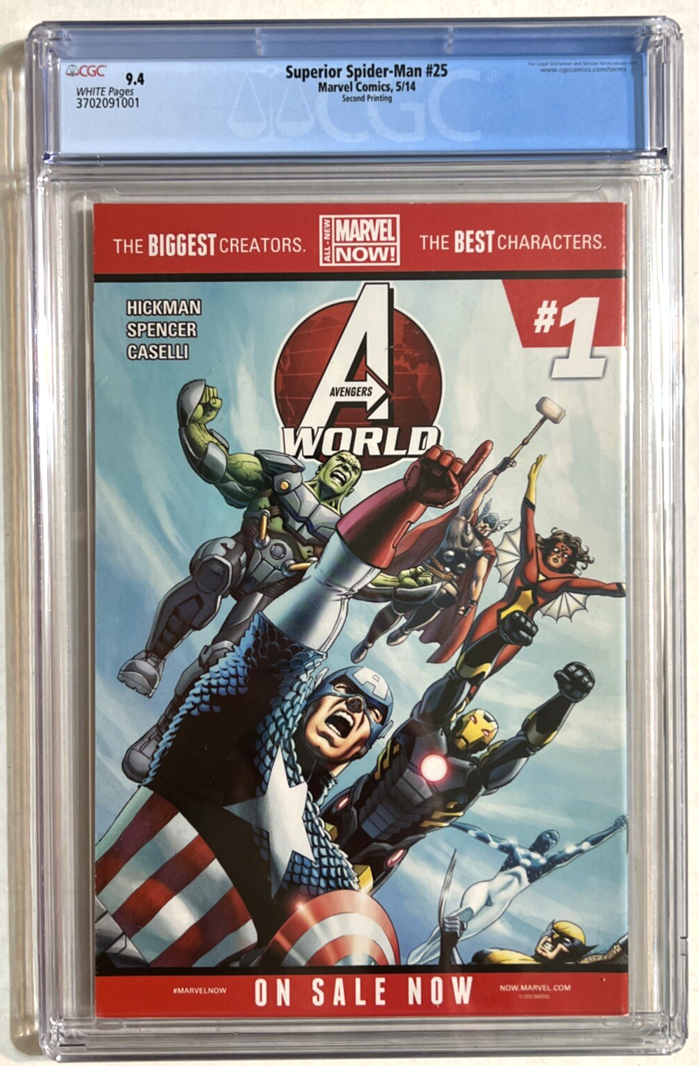 SUPERIOR SPIDER-MAN #25 CGC 9.4 2nd PRINT VARIANT MARVEL COMICS 2014 SCARCE