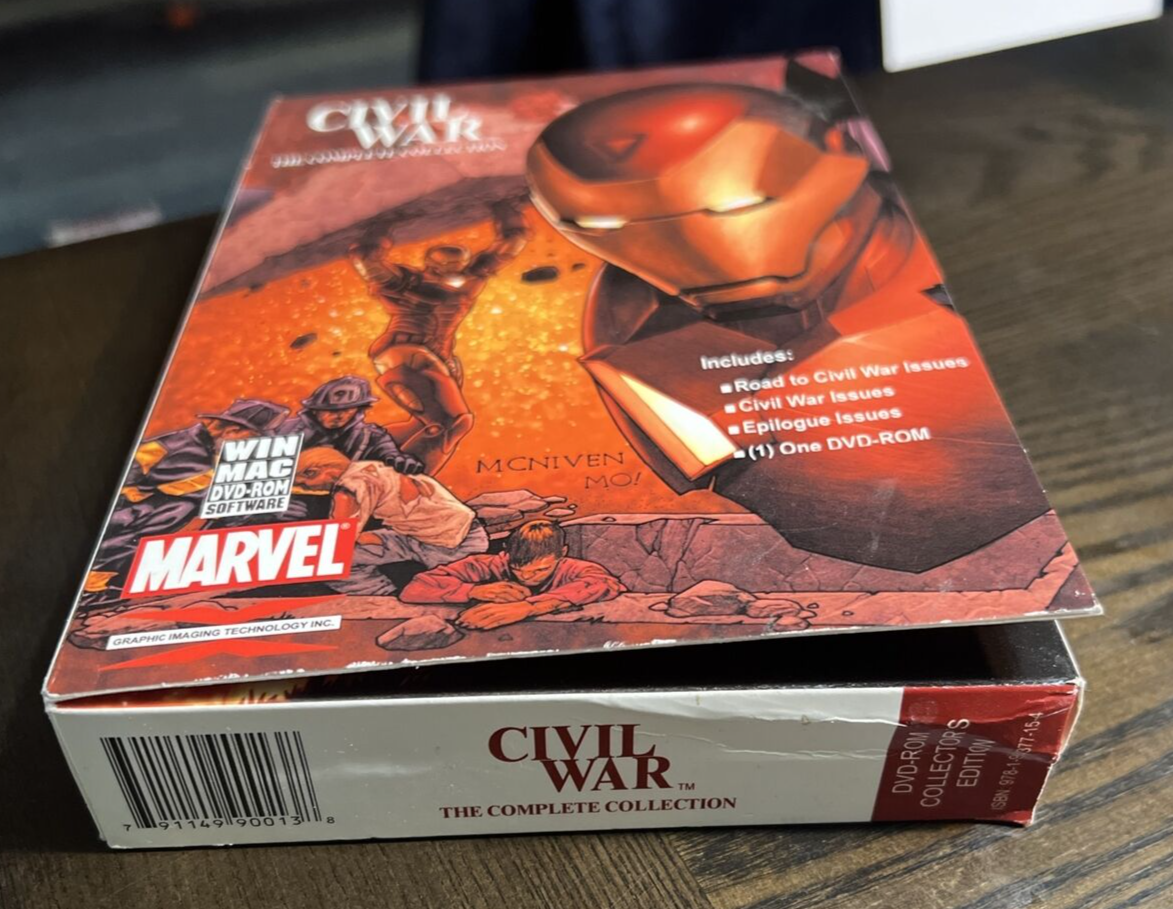 MARVEL COMICS CIVIL WAR COMPLETE COLLECTION DVD-ROM RARE 2007 COOL!