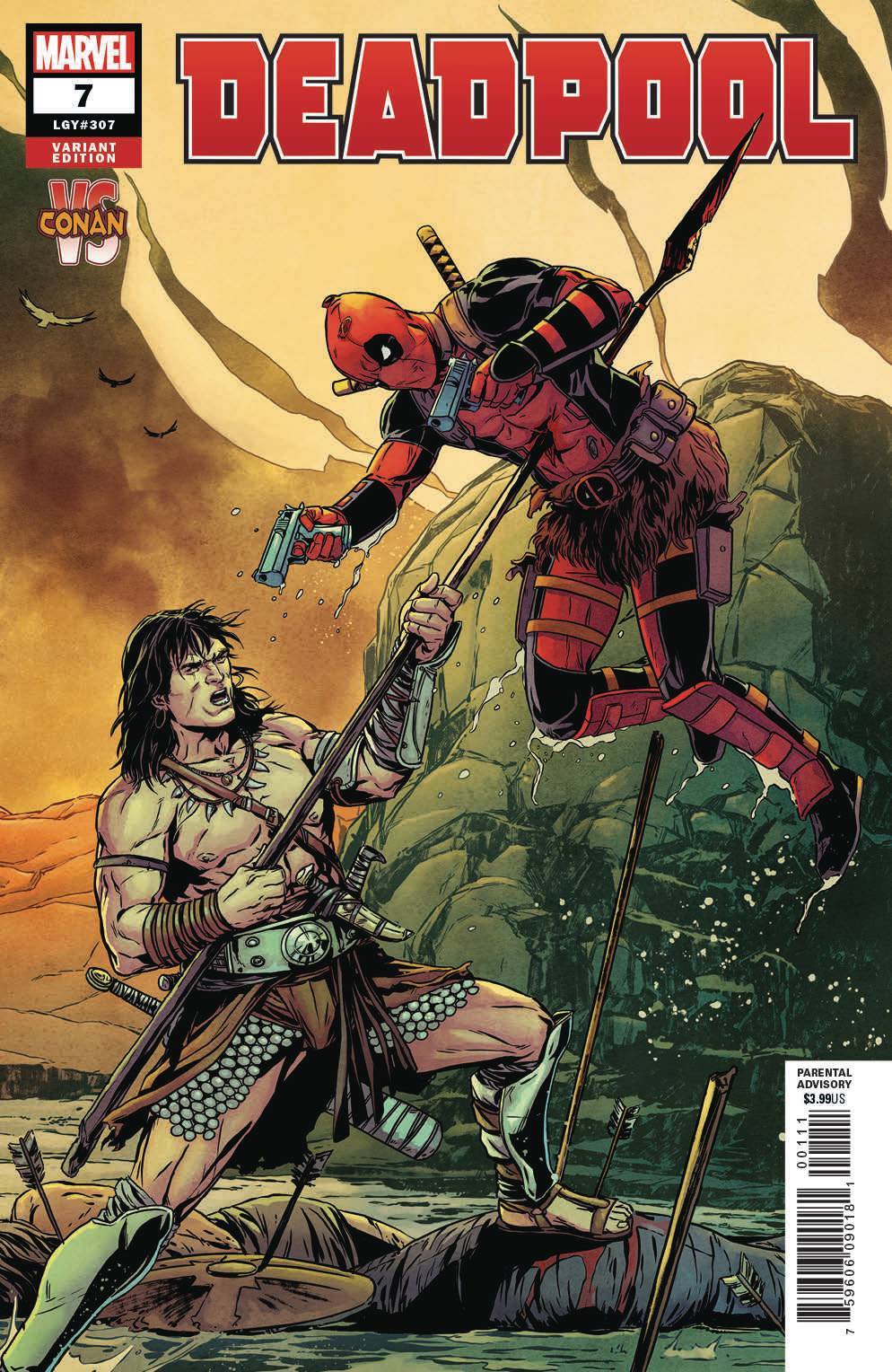 DEADPOOL #7 LAMING CONAN VS MARVEL VARIANT MARVEL NM 1ST PRINT 2018