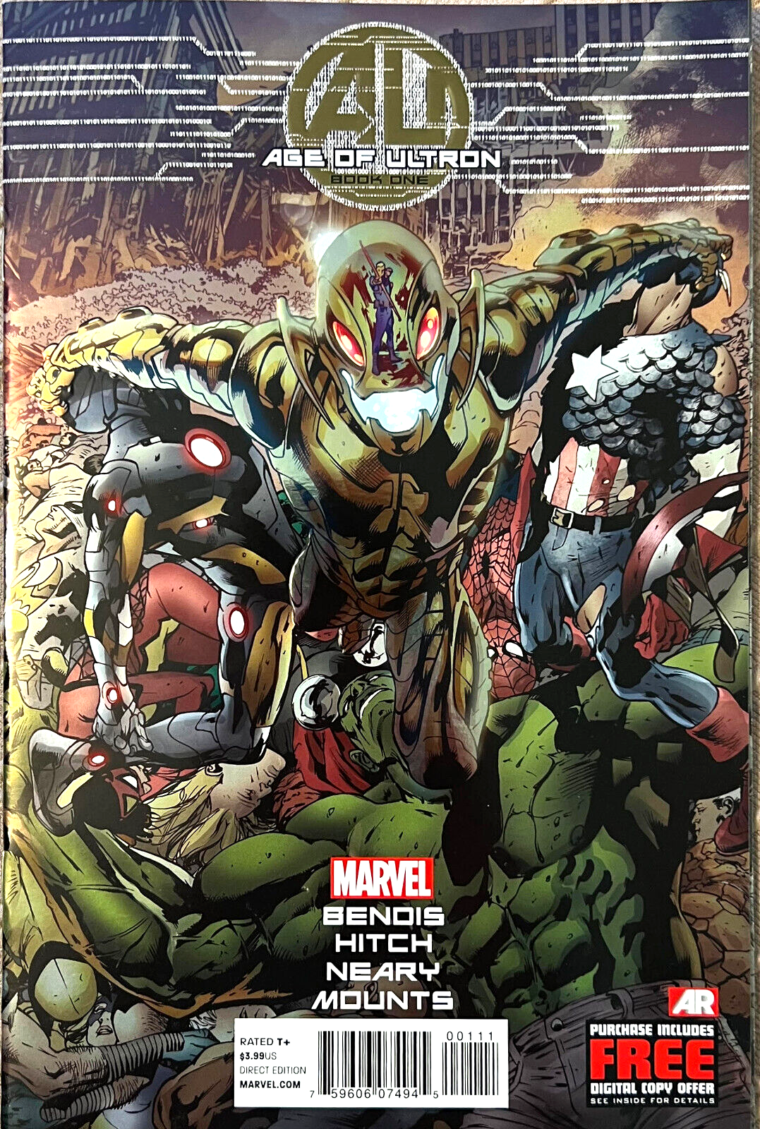 AGE OF ULTRON #1 1st PRINT MAIN COVER A MARVEL COMICS 2013 FOIL COVER NM