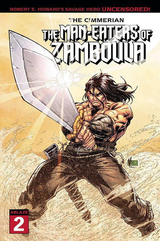 CIMMERIAN MAN-EATERS OF ZAMBOULA #2 MAIN COVER 1ST PRINT ABLAZE COMICS 2021