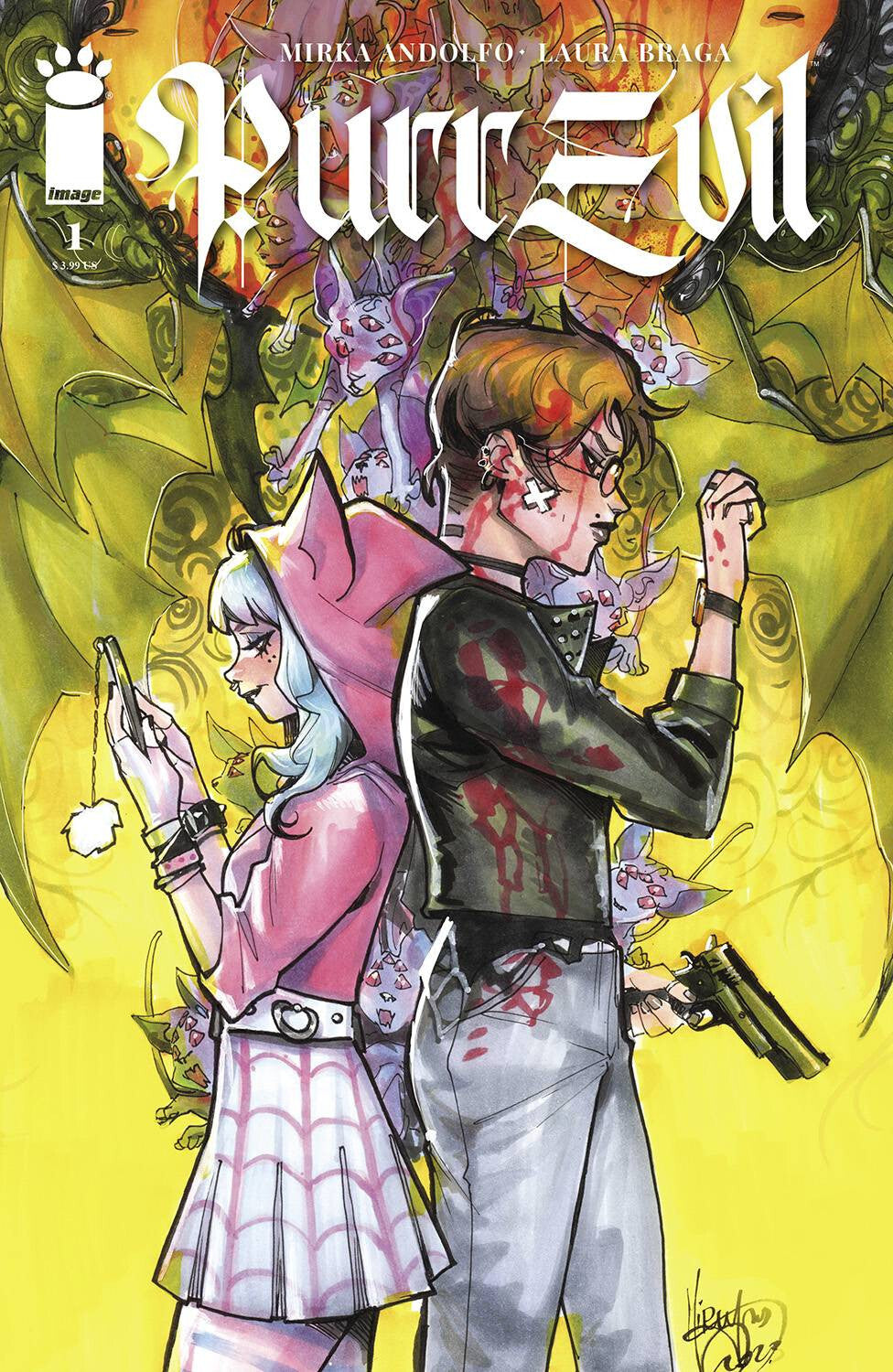 PURR EVIL #1 ANDOLFO COVER MIRKA ANDOLFO LAURA BRAGA IMAGE COMICS 2023