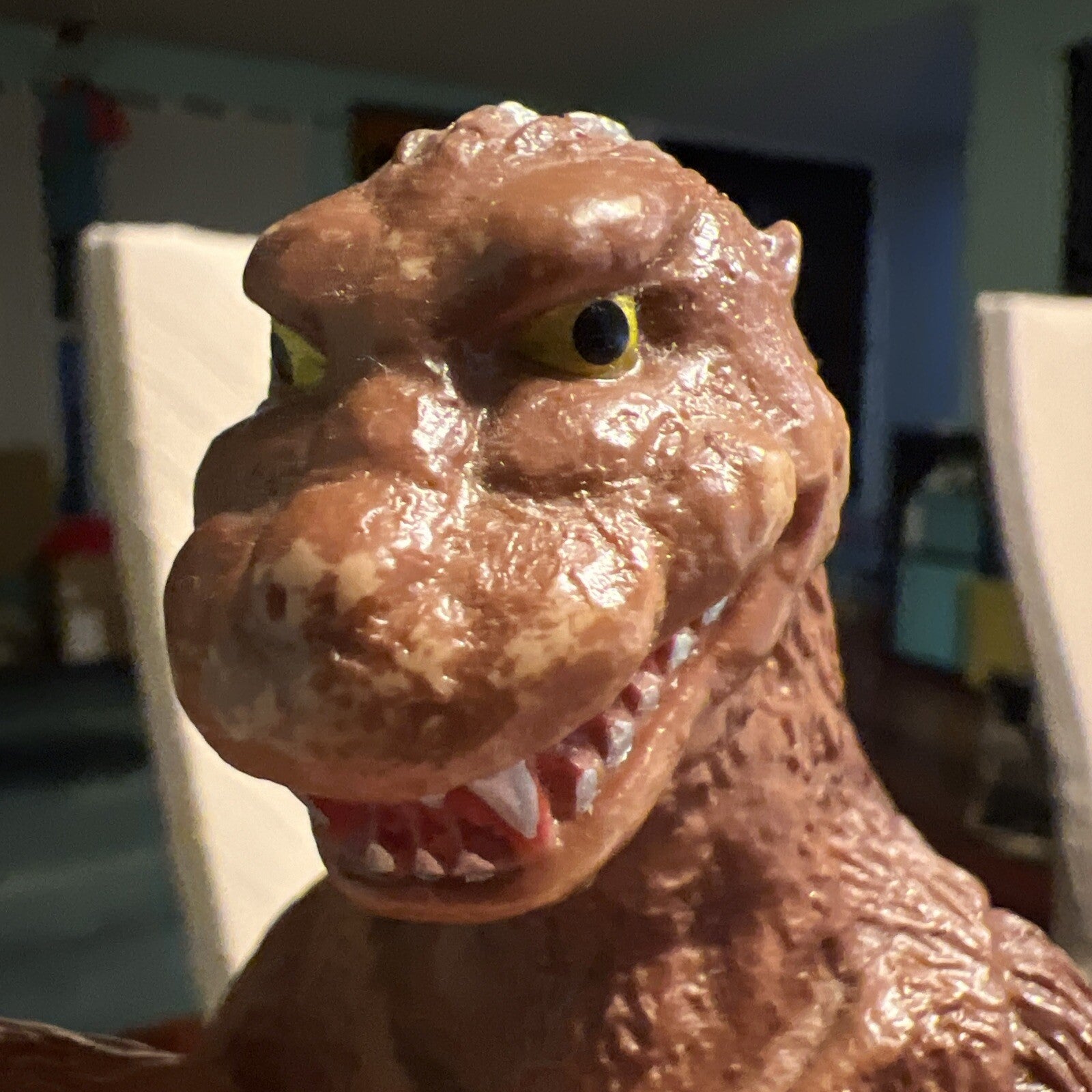 GODZILLA KAIJU MARMIT EARTHTONE BROWN VINYL 2004 USA SELLER 8.75" HIGH