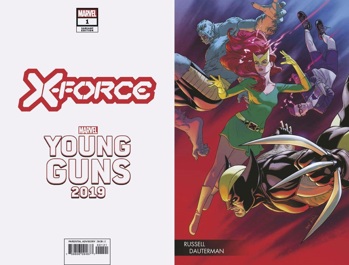 X-FORCE #1 DAUTERMAN YOUNG GUNS VARIANT DX MARVEL NM 1ST PRINT 2019