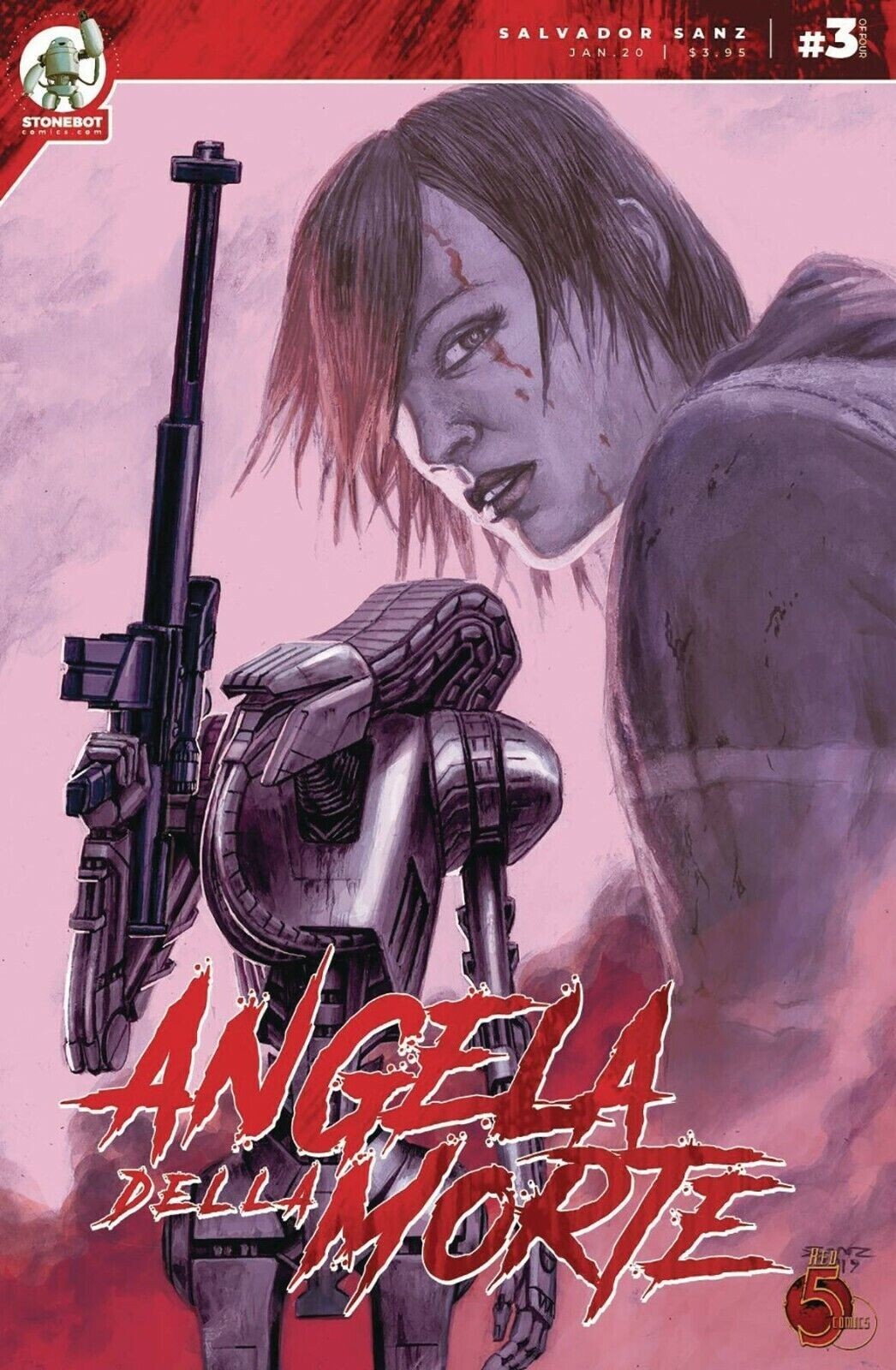 ANGELA DELLA MORTE #3 RED 5 COMICS STONEBOT JANUARY 2020 NM