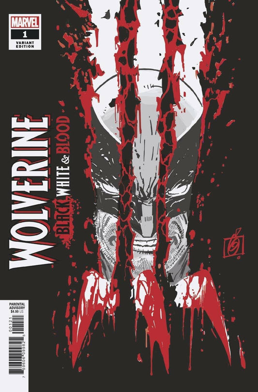 WOLVERINE BLACK WHITE BLOOD #1 GARNEY VARIANT MARVEL NM 2020